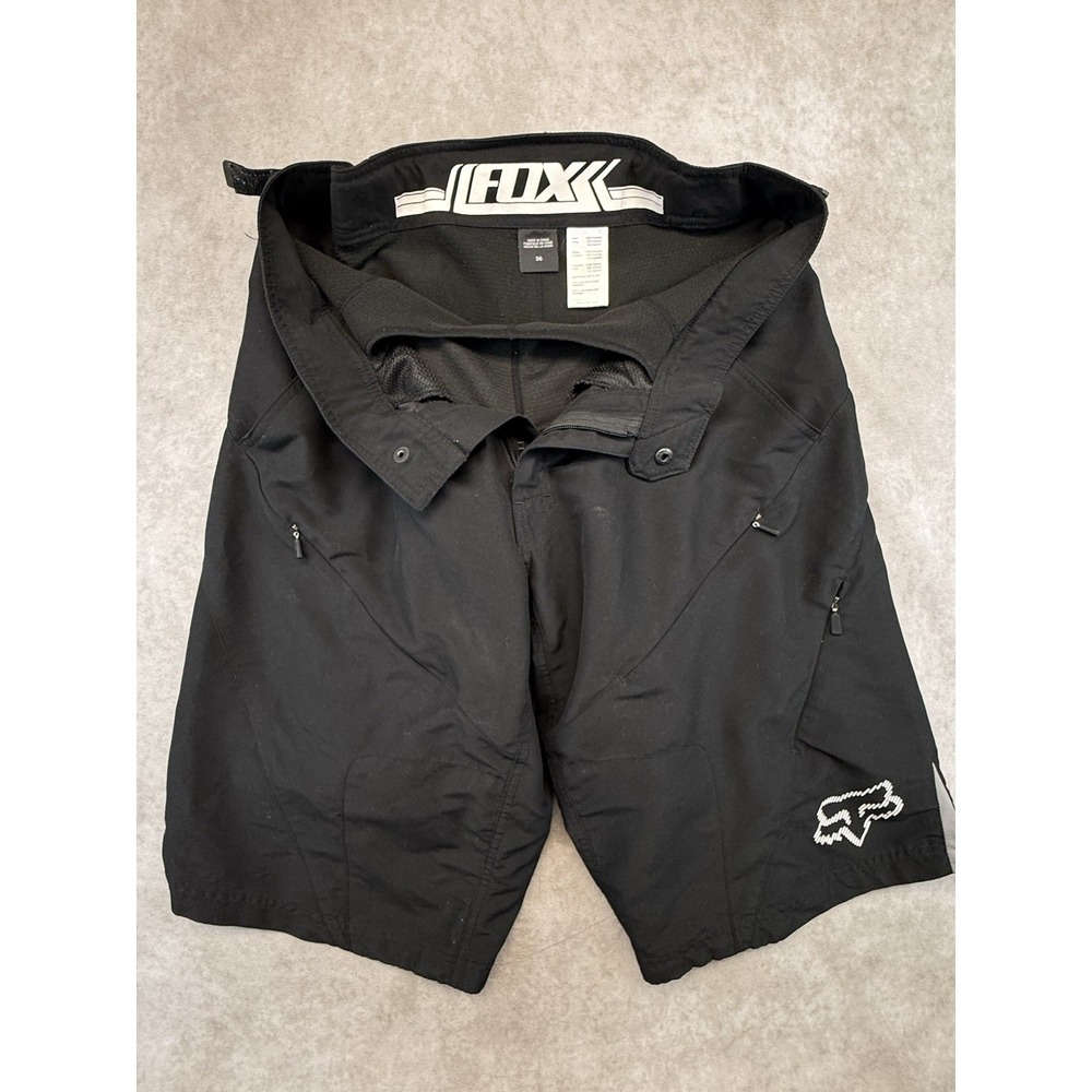 Fox Racing Mens Mountain Bike Shorts Size 36 Black Padded Liner MTB Cycling - Picture 2 of 15